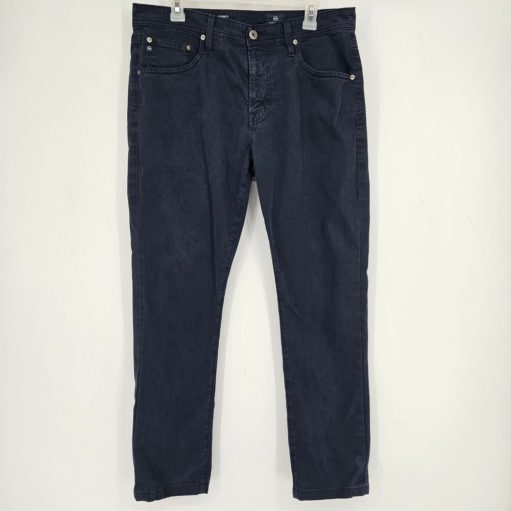 AG Adriano Goldschmied Jeans Mens 34x32 Blue Denim Everett Slim Straight